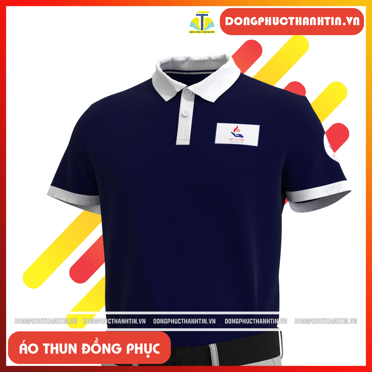 ÁO THUN ĐỒNG PHỤC CÔNG TY SET A FIRE1