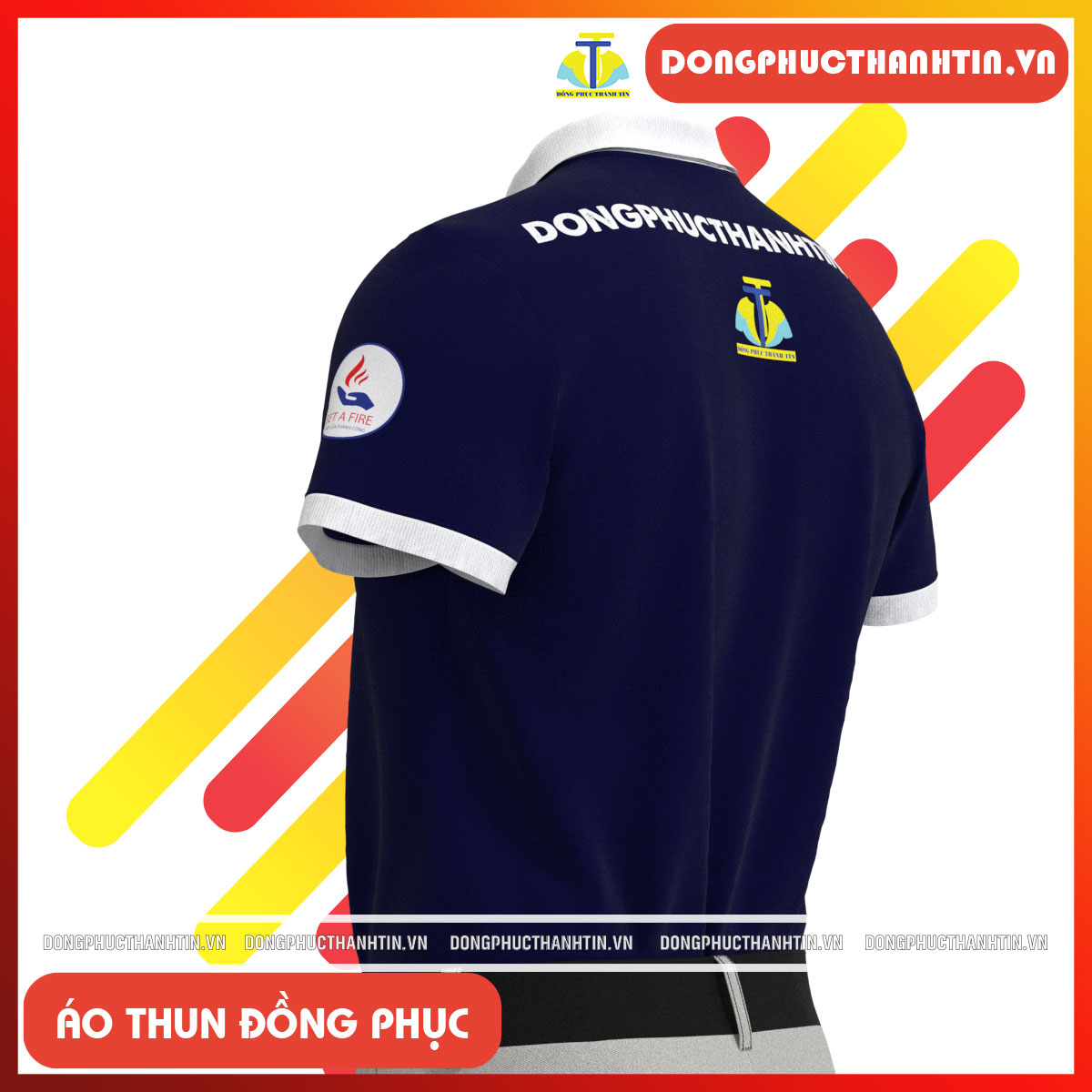 ÁO THUN ĐỒNG PHỤC CÔNG TY SET A FIRE10