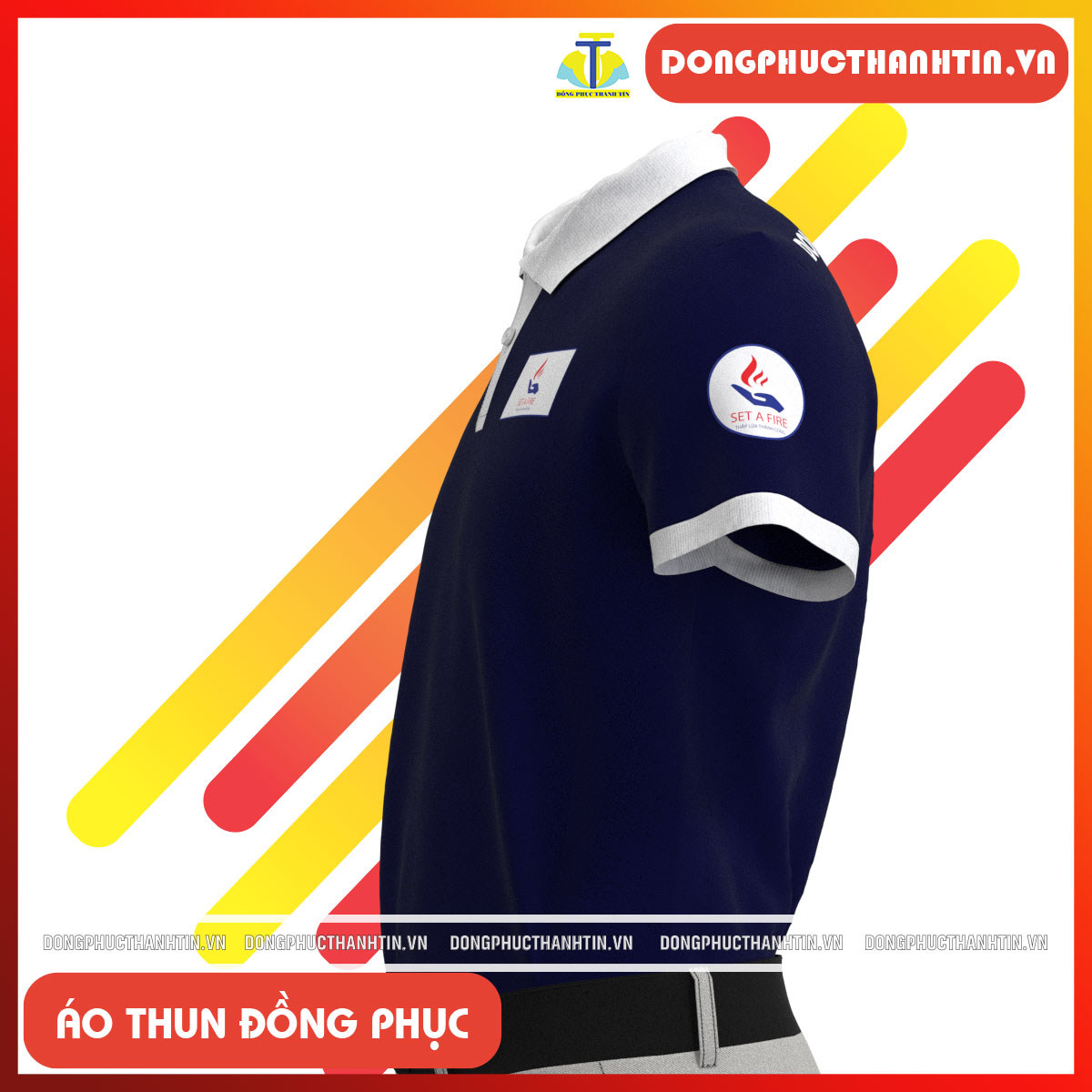 ÁO THUN ĐỒNG PHỤC CÔNG TY SET A FIRE6