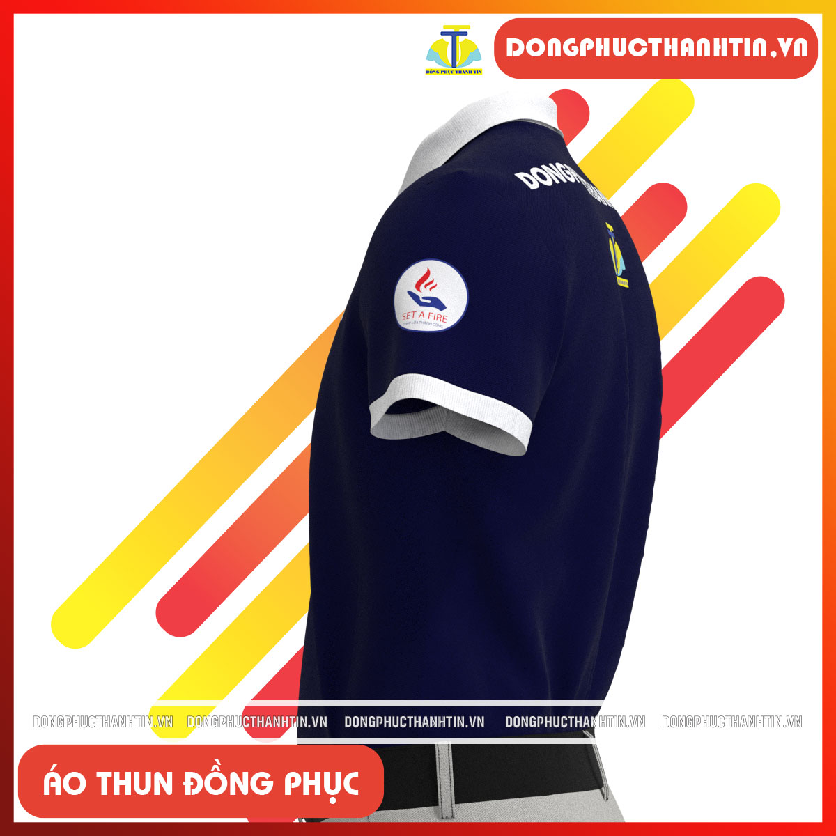 ÁO THUN ĐỒNG PHỤC CÔNG TY SET A FIRE8
