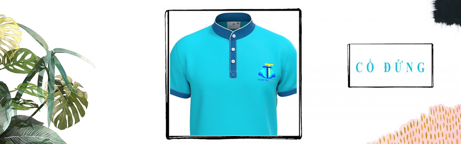 Cổ Đứng Đồng Phục Áo Phông