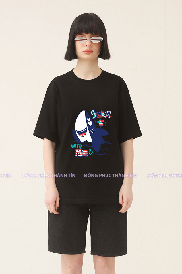 Mẫu áo thun nhóm đi du lịch ms 10 - đen