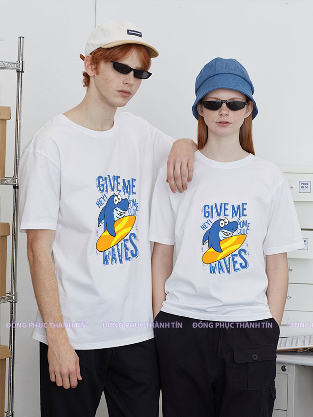 Mẫu áo thun nhóm đi du lịch đẹp ms 06 - trắng