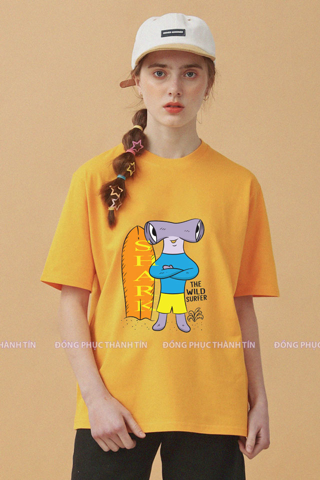 Mẫu áo thun nhóm đẹp du lịch ms 08 - vàng