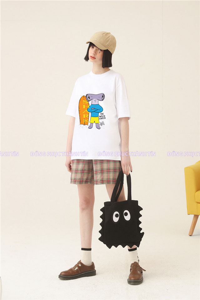 Mẫu áo thun nhóm đẹp du lịch ms 08 - trắng-02