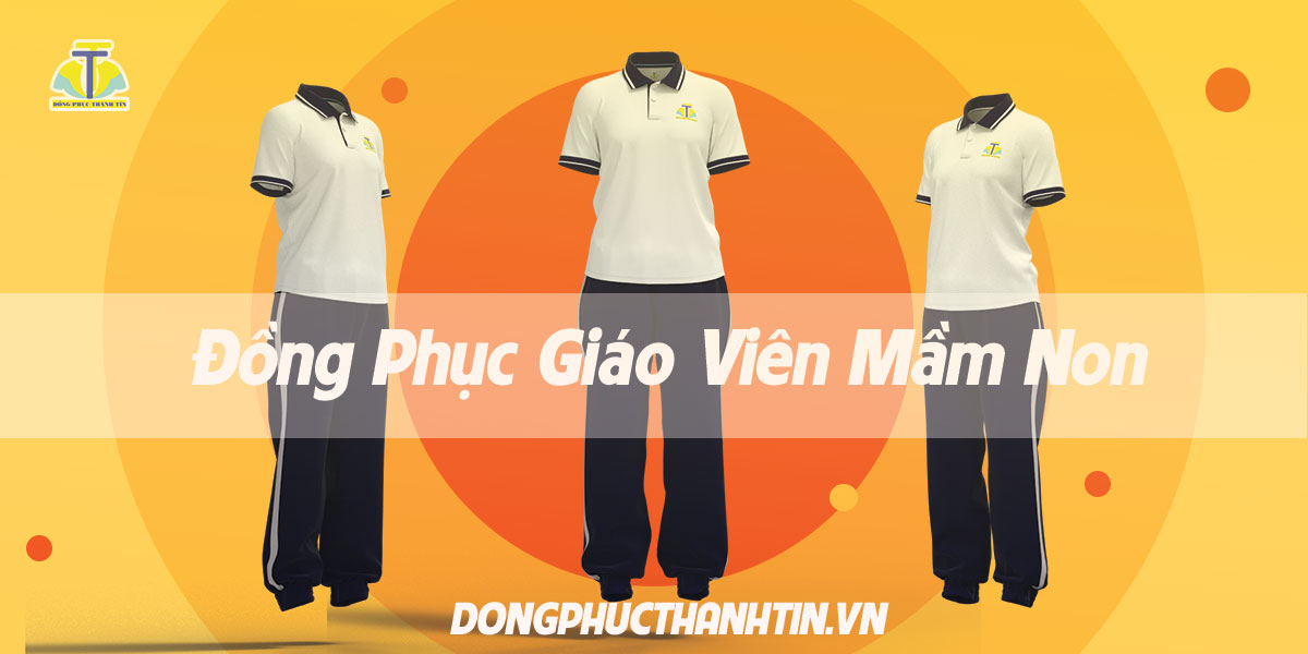 đồng phục mầm non bộ cho giáo viên màu xanh đen