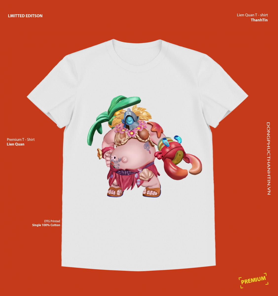 áo liên quân Grakk tiệc bãi biển màu trắng