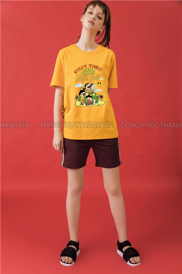 Mẫu áo thun nhóm du lịch biển đẹp ms 03 - Vàng - 03