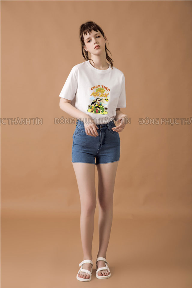 Mẫu áo thun nhóm du lịch biển đẹp ms 03 - Trắng