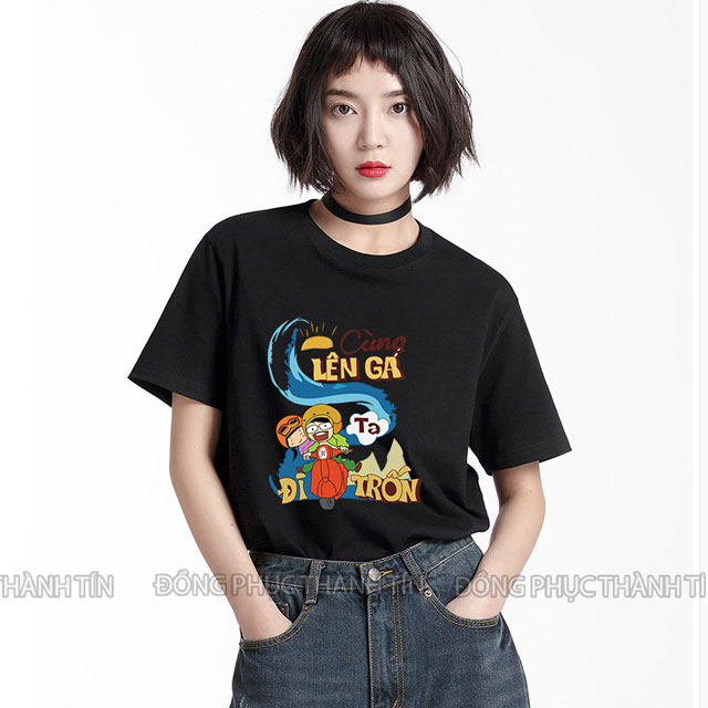 Mấu áo thun nhóm đi biển đẹp ms 04 - đen 02