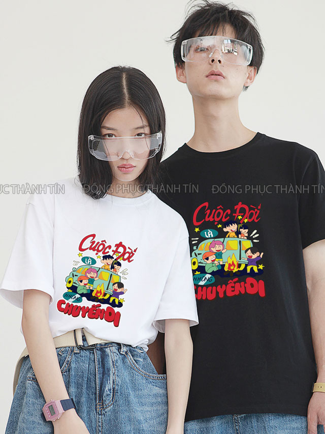 Mẫu áo thun du lịch biển ms 01 - Trắng 02