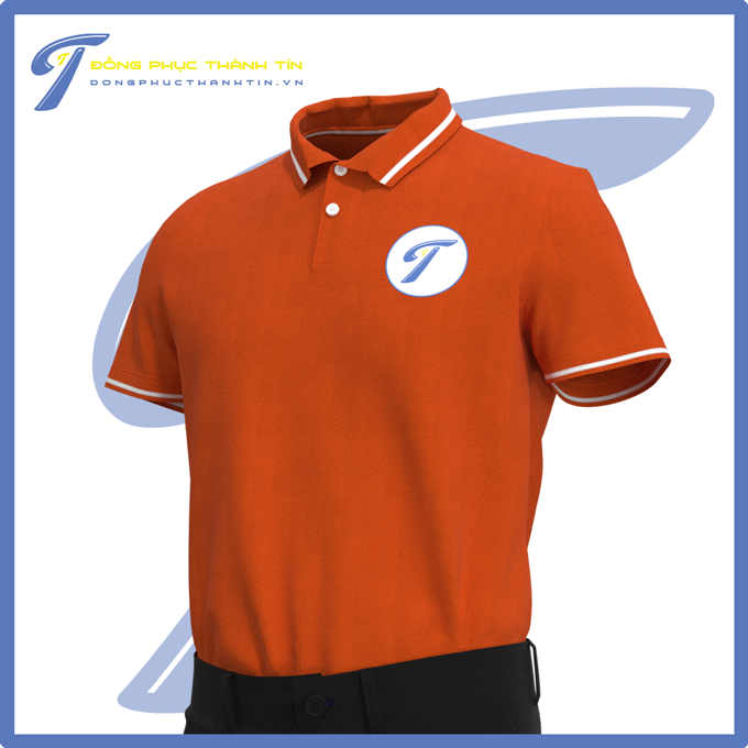 áo thun đồng phục màu cam