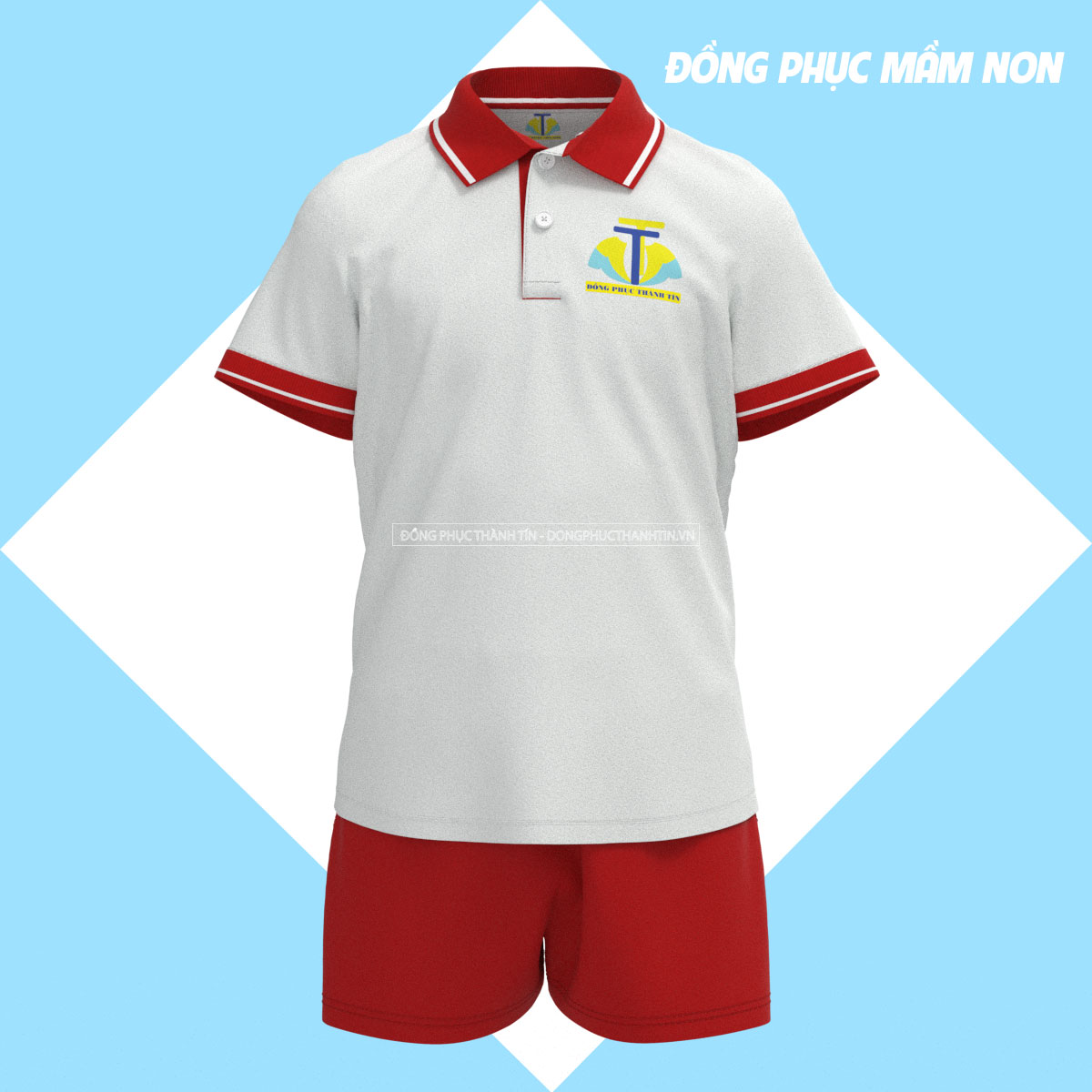 đồng phục mầm non trẻ em - bộ bé trai 02