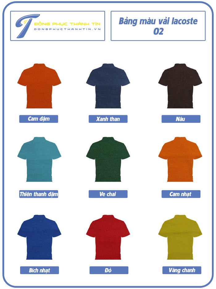 Bảng màu vải lacoste 02