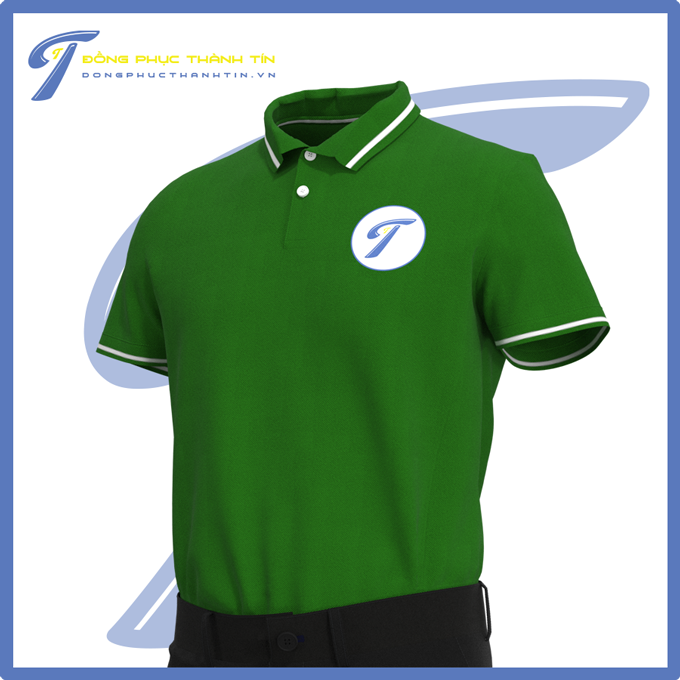 áo thun đồng phục màu xanh lục